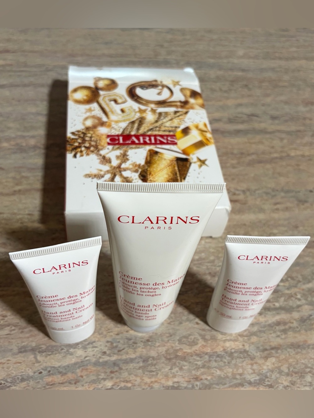 Clarins Hand & Nail Treatment Cream Trio Kit Made in France